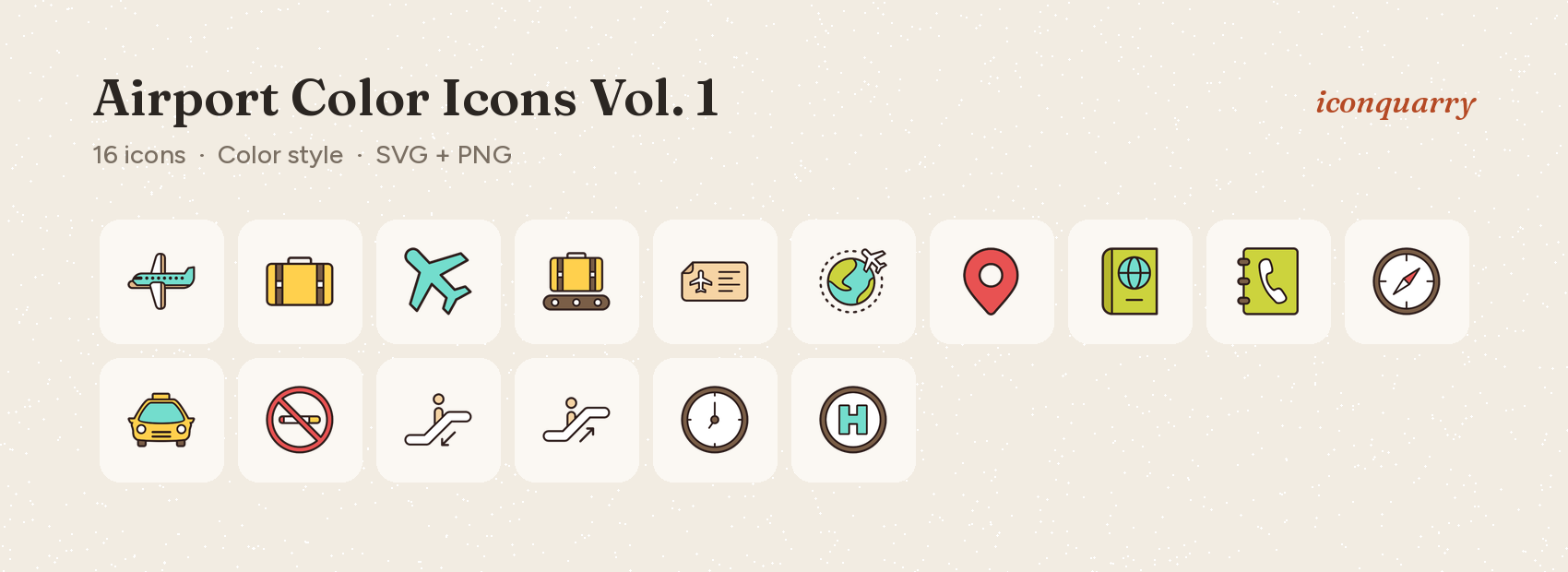 All icons in Airport Color Icons Vol. 1