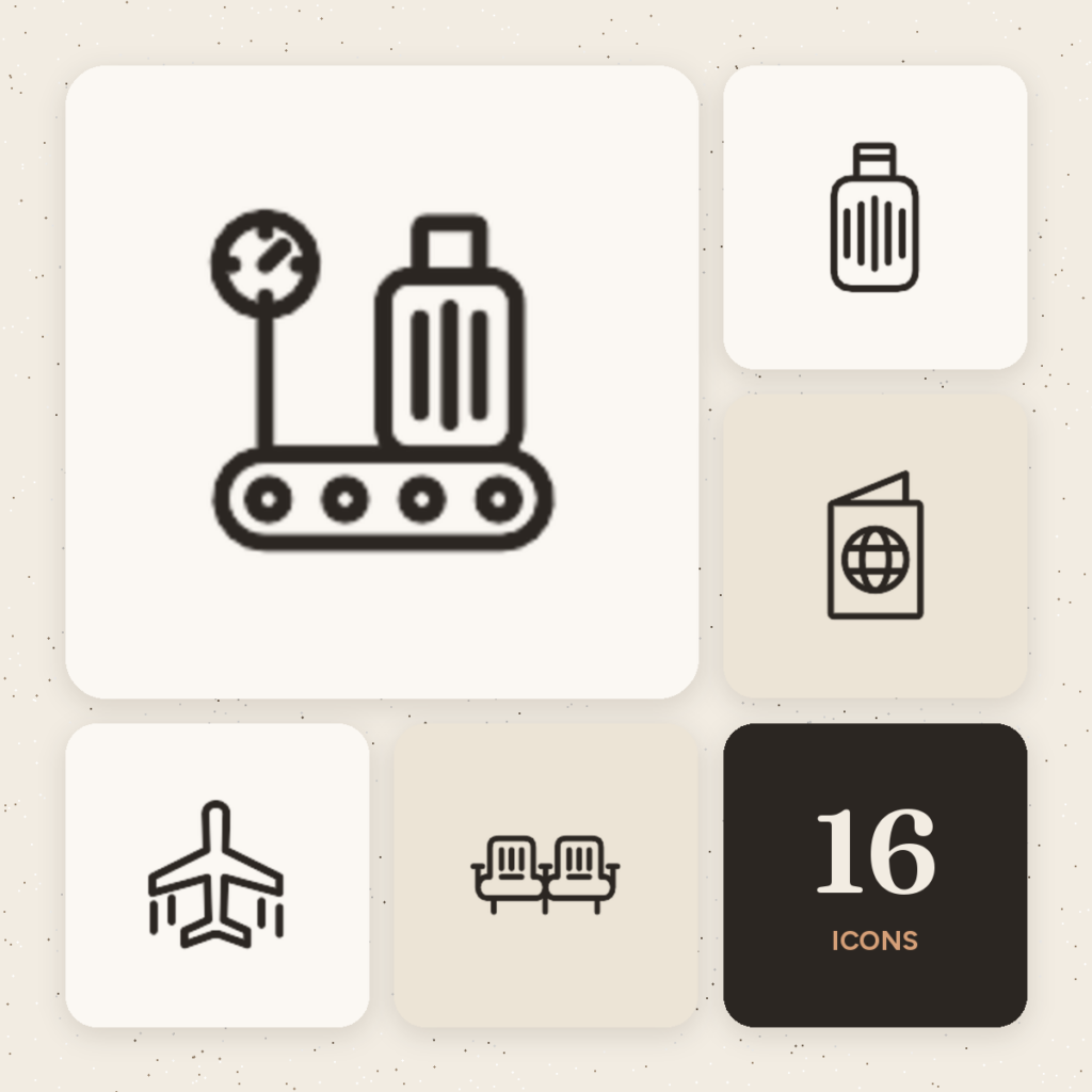 Airport Outline Icons cover