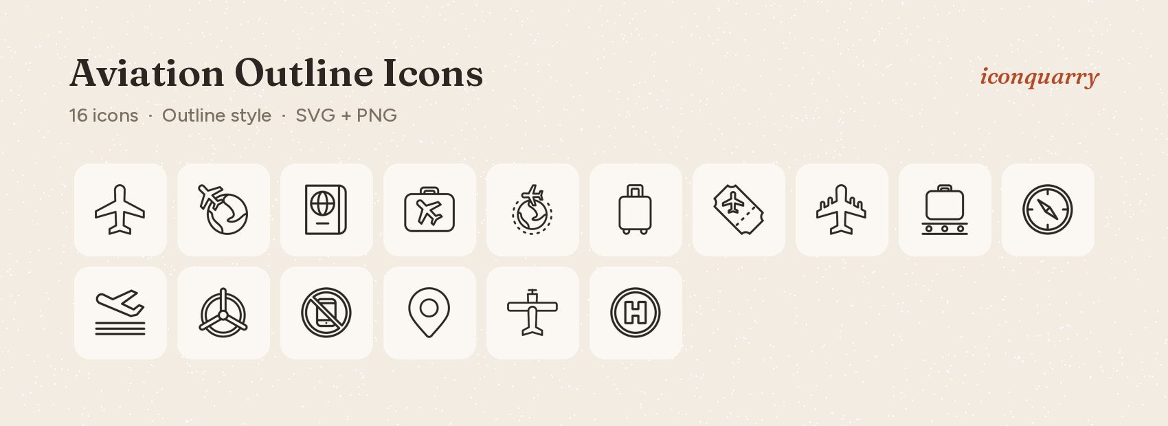 All icons in Aviation Outline Icons