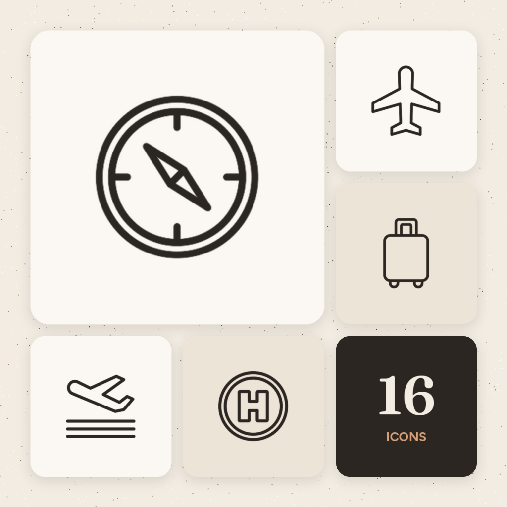 Aviation Outline Icons cover