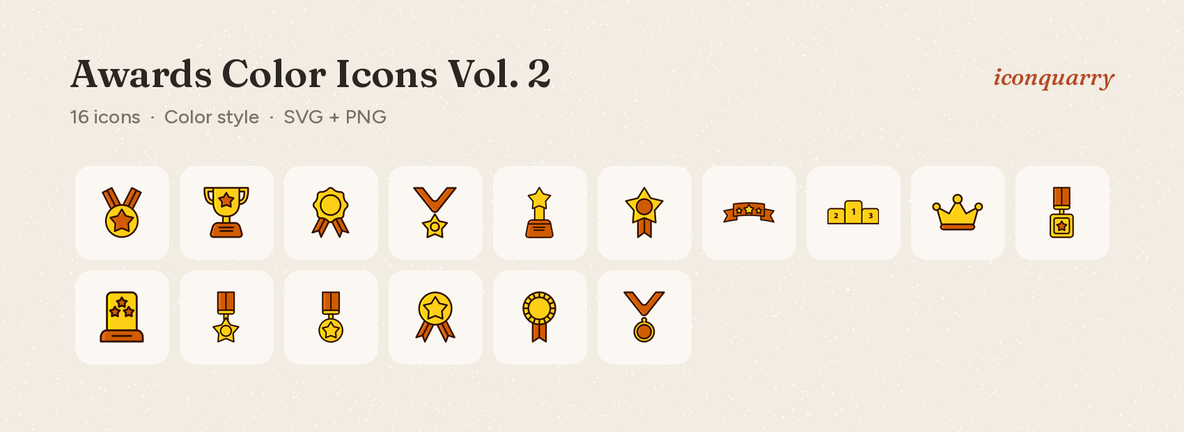 All icons in Awards Color Icons Vol. 2