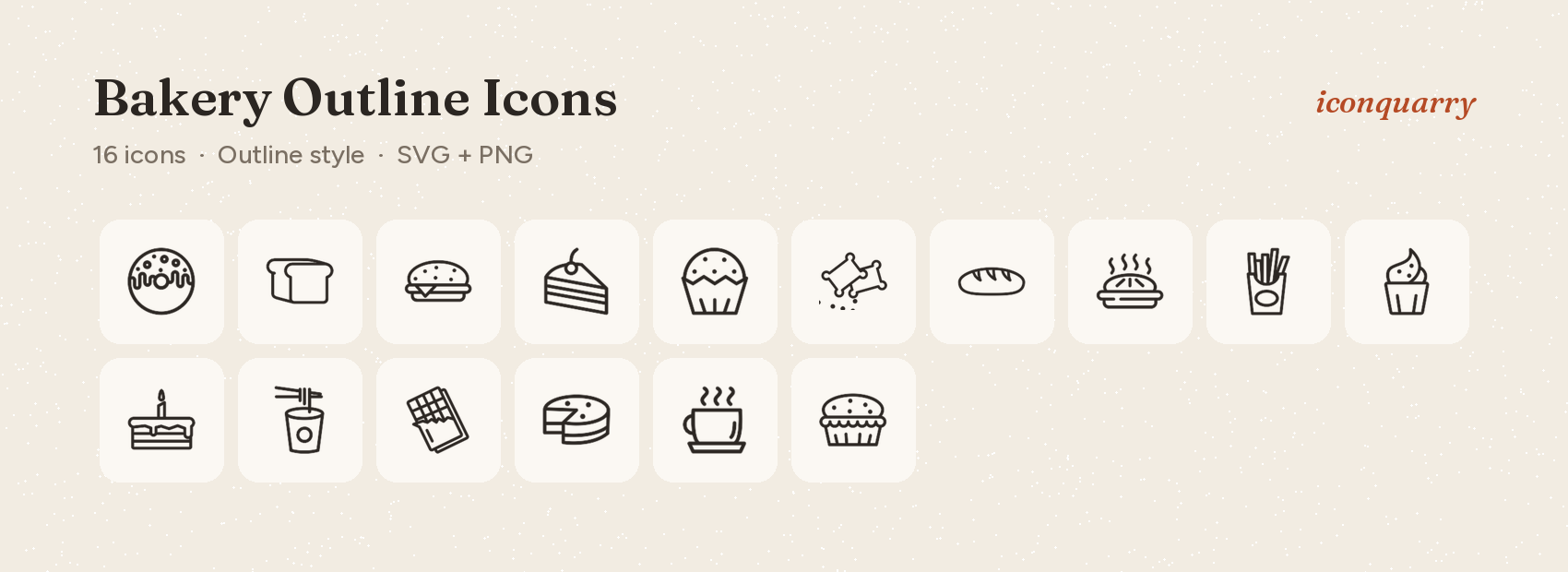 All icons in Bakery Outline Icons