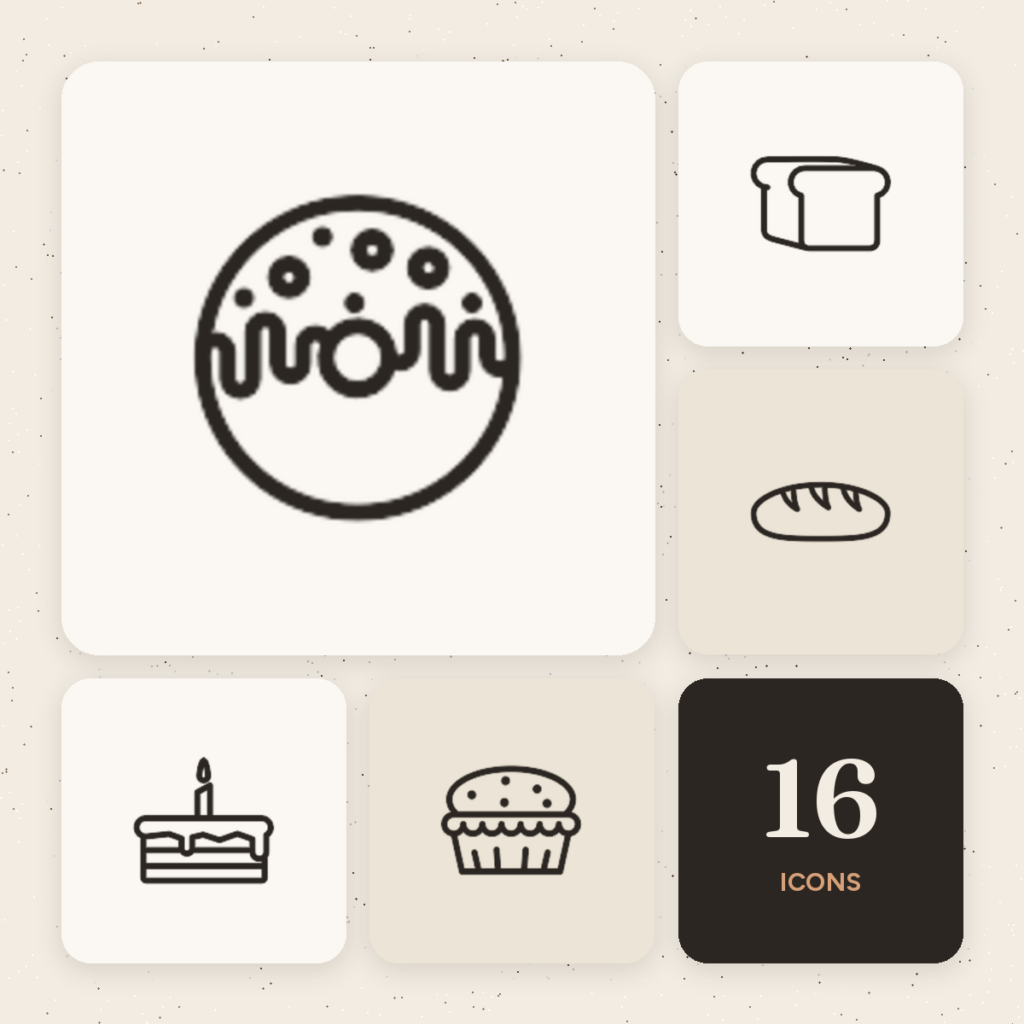 Bakery Outline Icons cover