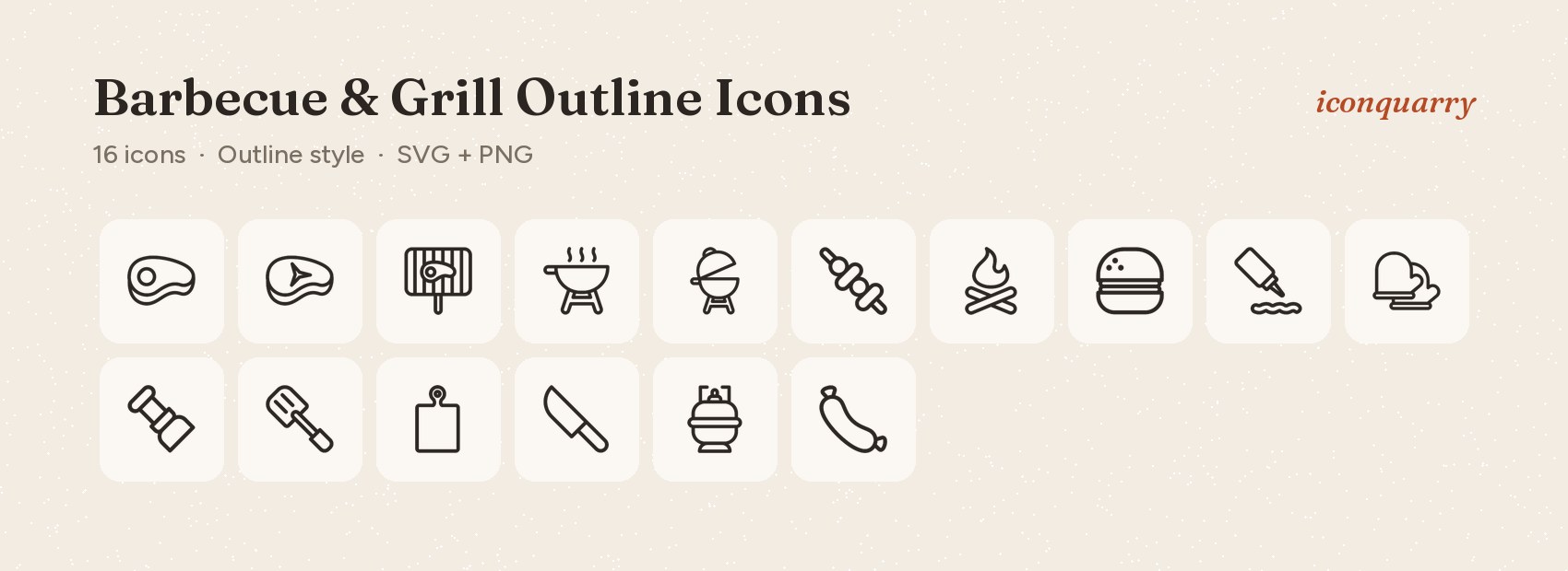 All icons in Barbecue & Grill Outline Icons