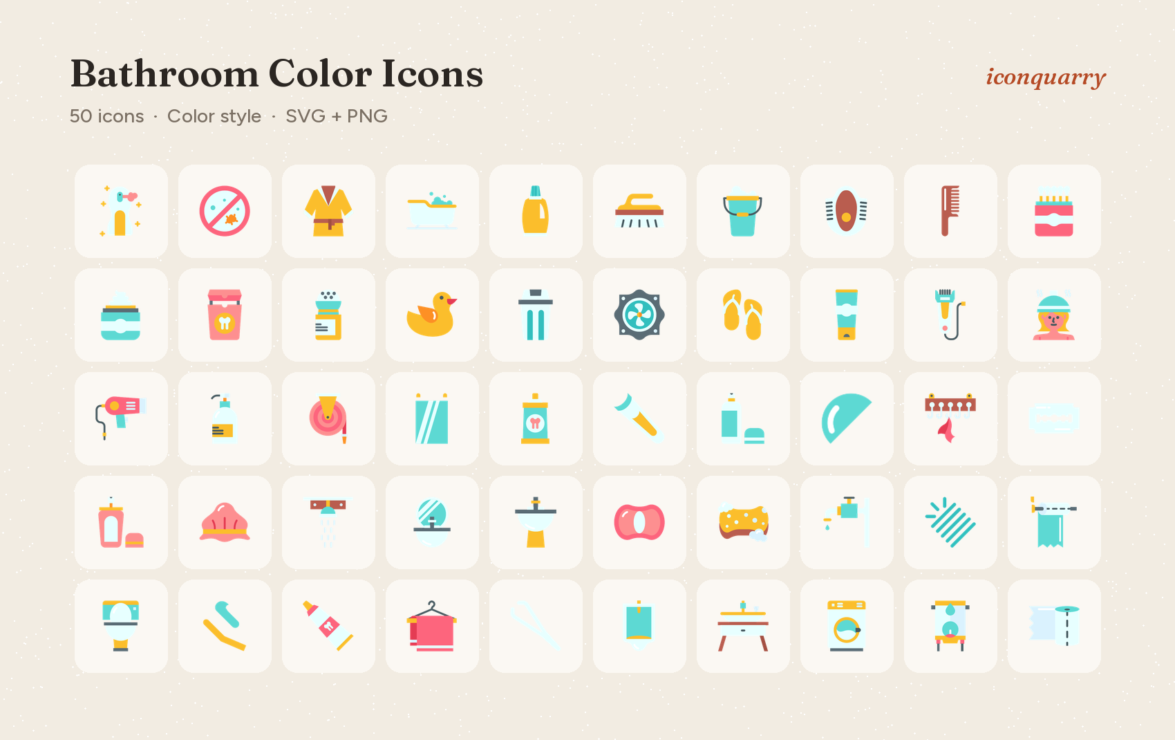 All icons in Bathroom Color Icons