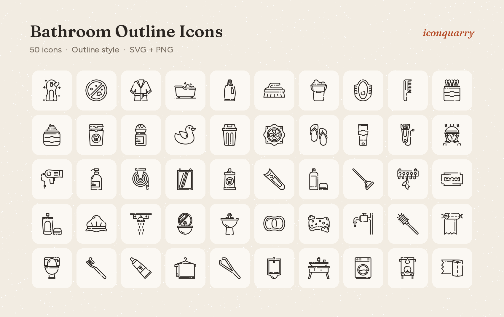 All icons in Bathroom Outline Icons