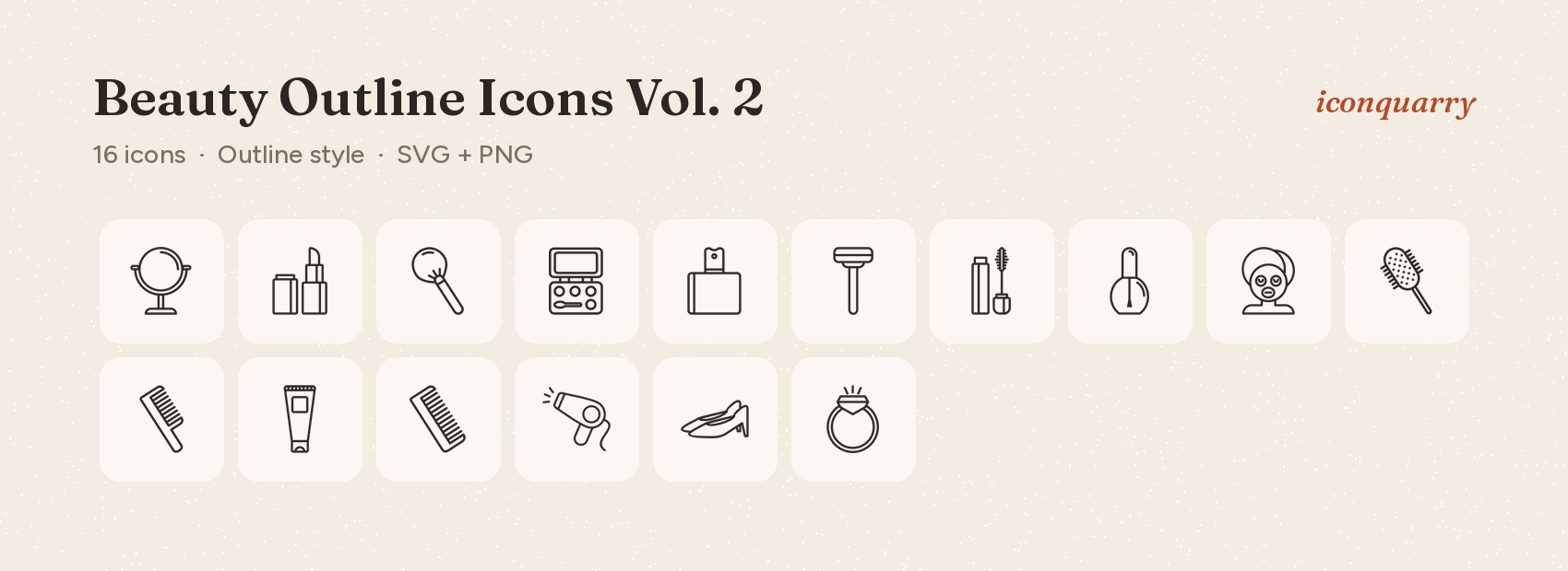 All icons in Beauty Outline Icons Vol. 2