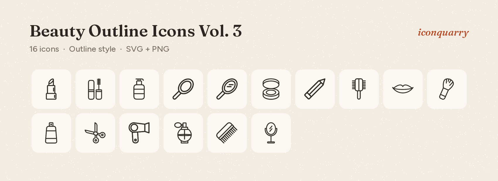All icons in Beauty Outline Icons Vol. 3
