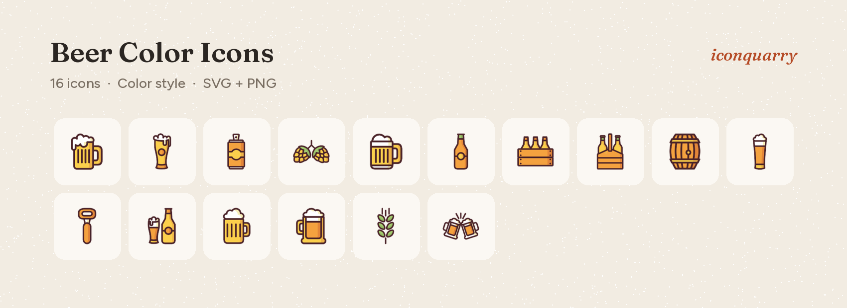 All icons in Beer Color Icons