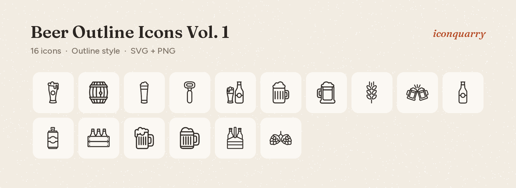 All icons in Beer Outline Icons Vol. 1