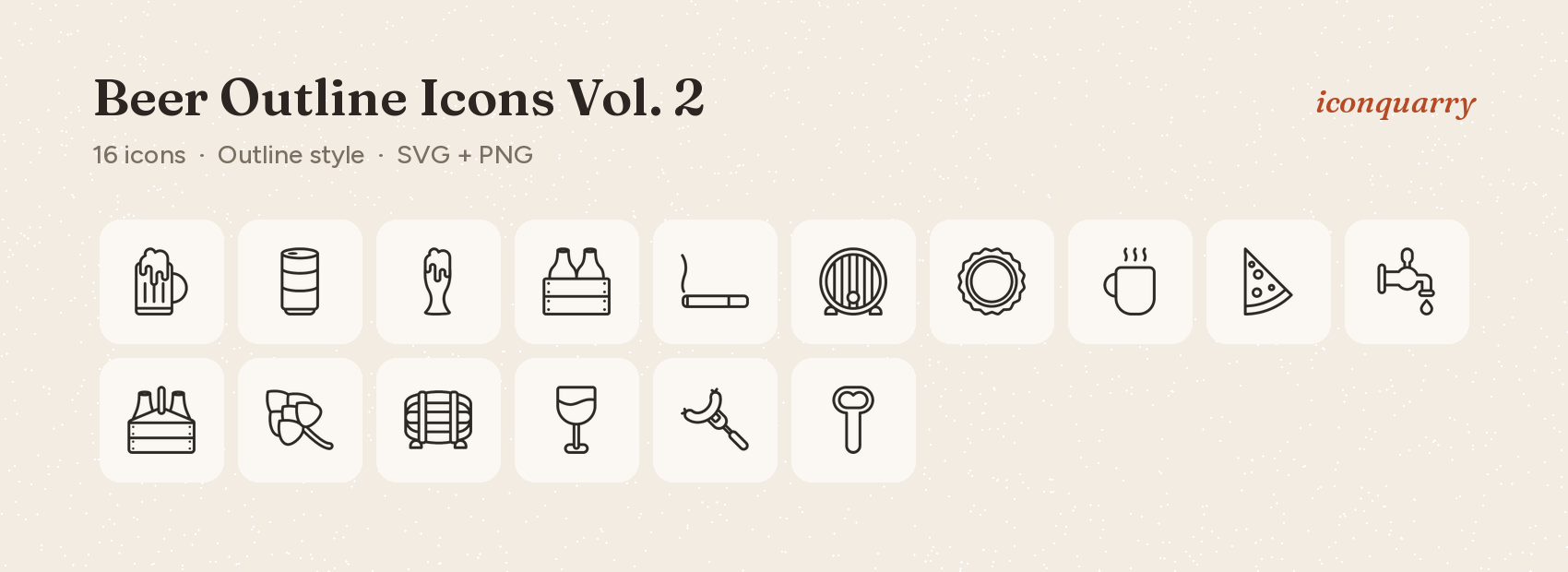All icons in Beer Outline Icons Vol. 2