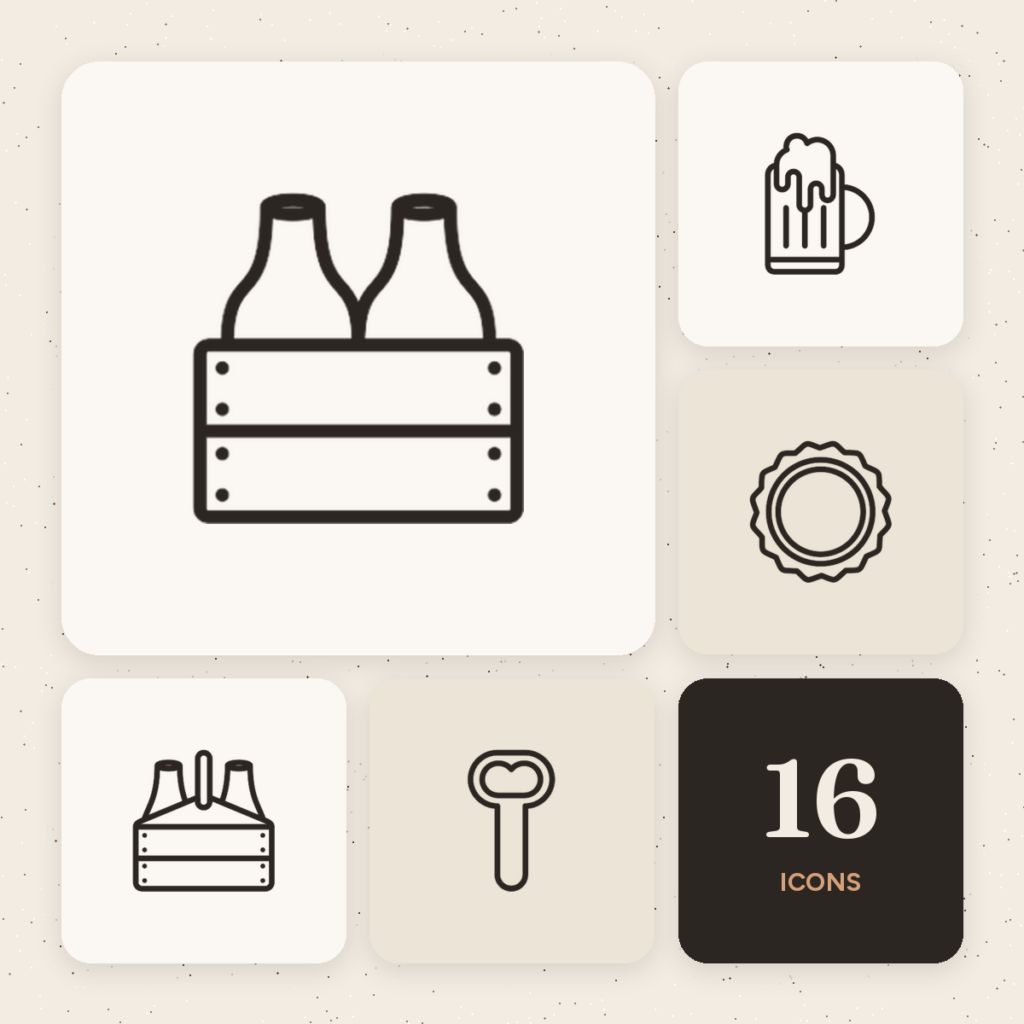 Beer Outline Icons Vol. 2 cover