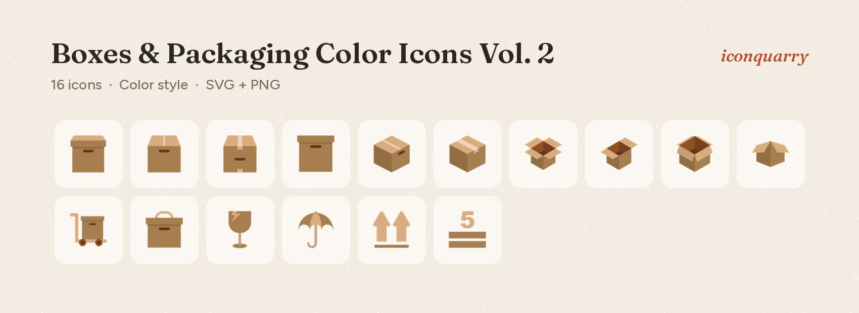 All icons in Boxes & Packaging Color Icons Vol. 2