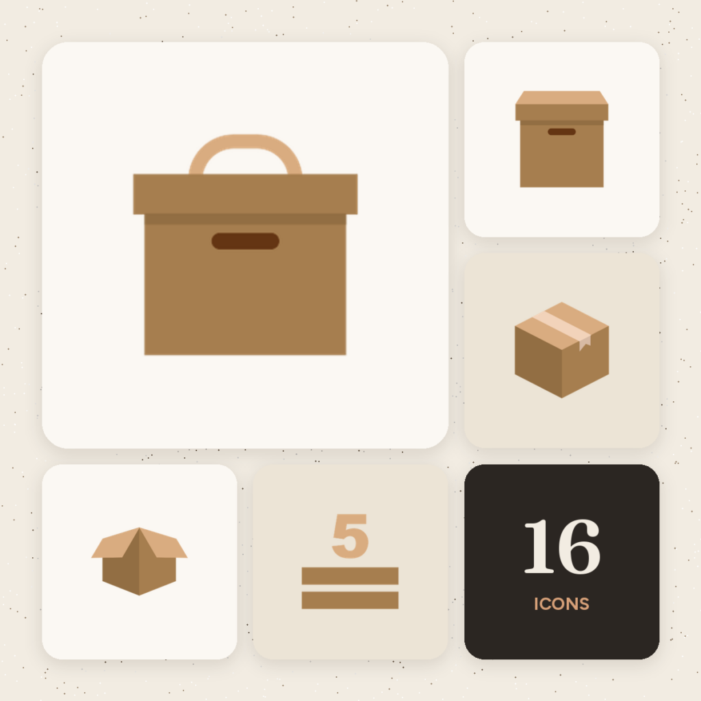 Boxes & Packaging Color Icons Vol. 2 cover