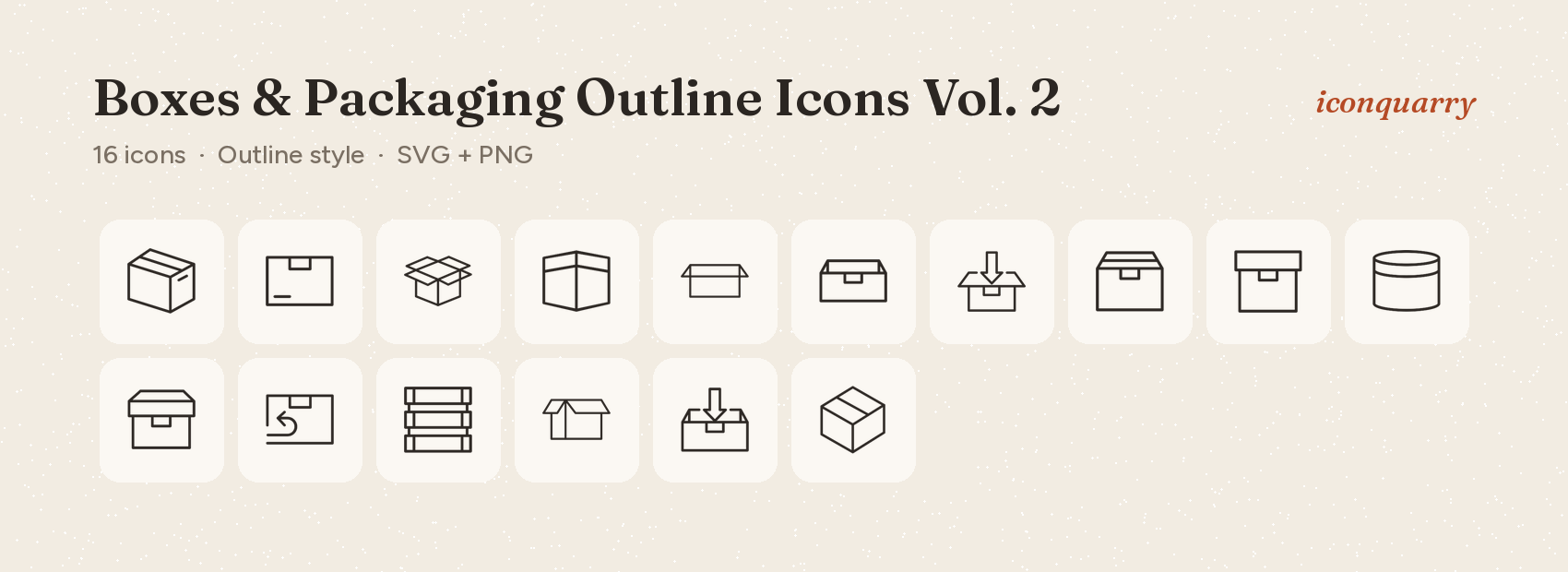All icons in Boxes & Packaging Outline Icons Vol. 2