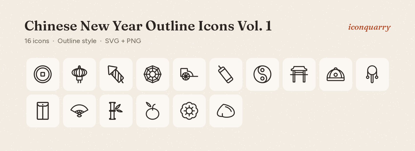 All icons in Chinese New Year Outline Icons Vol. 1