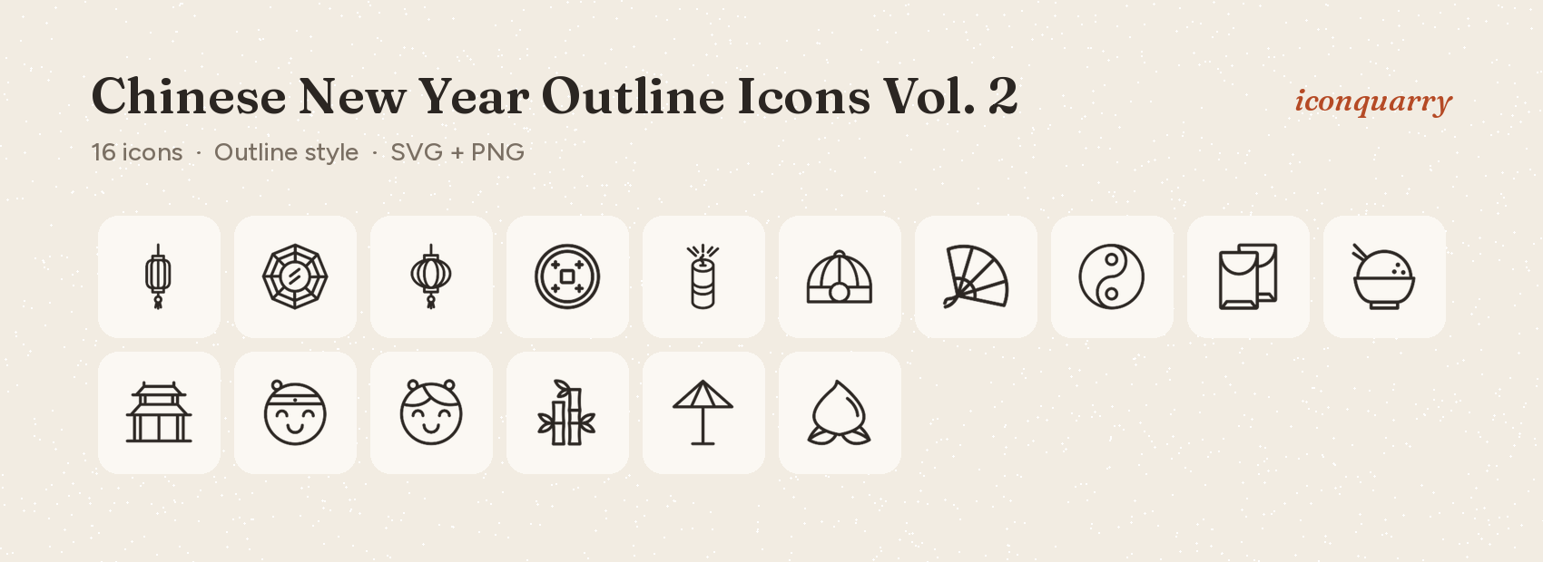All icons in Chinese New Year Outline Icons Vol. 2