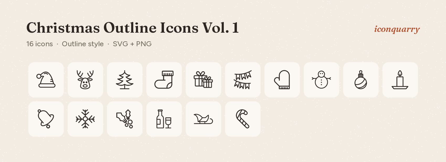 All icons in Christmas Outline Icons Vol. 1