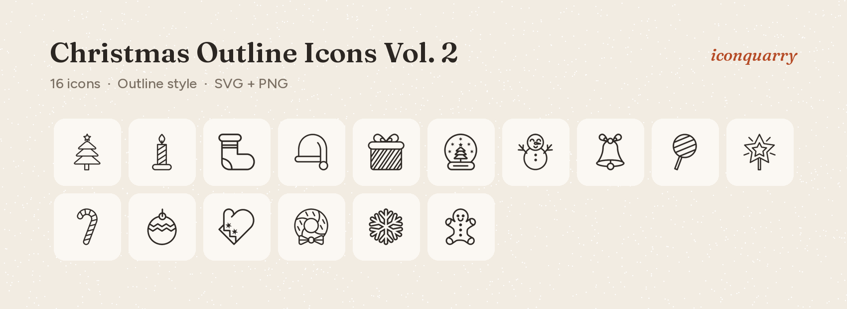 All icons in Christmas Outline Icons Vol. 2
