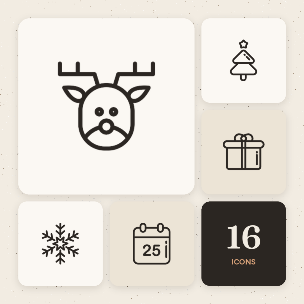 Christmas Outline Icons Vol. 3 cover