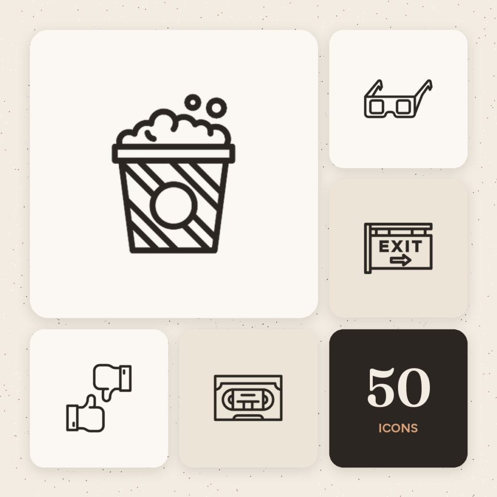 Cinema Outline Icons cover