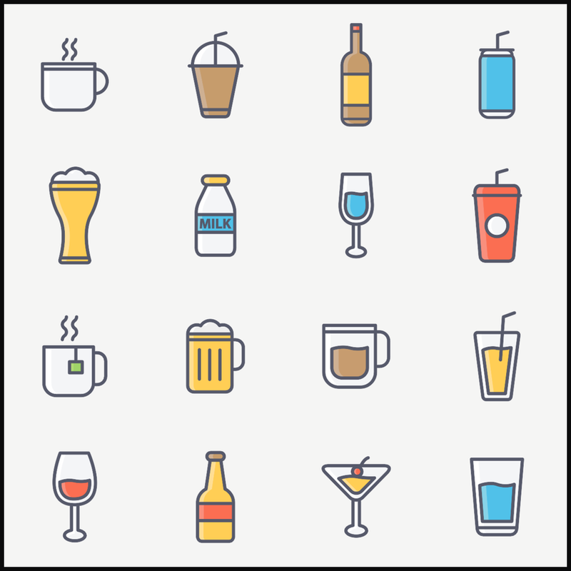 Color Drink And Beverage Pack