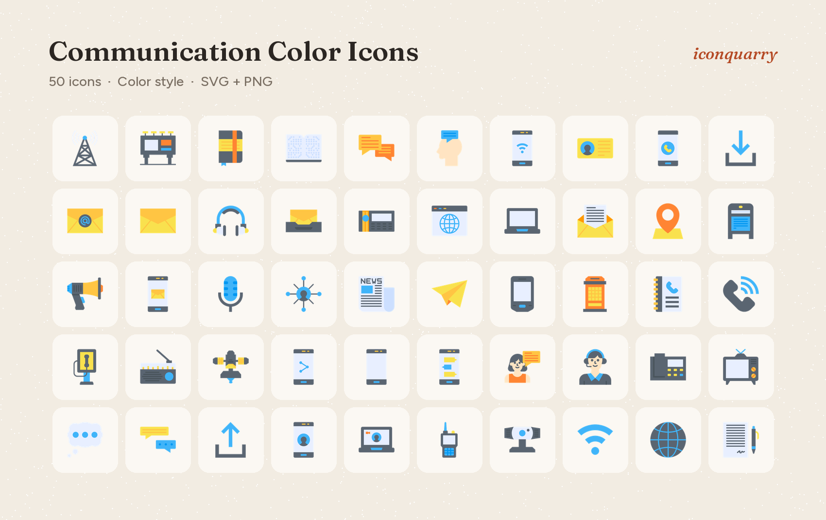 All icons in Communication Color Icons