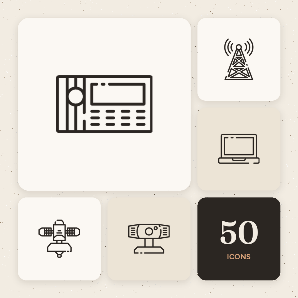 Communication Outline Icons cover