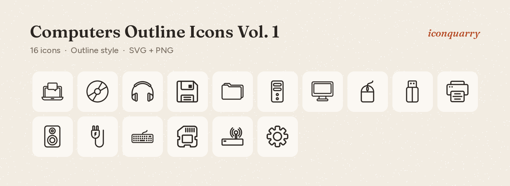 All icons in Computers Outline Icons Vol. 1
