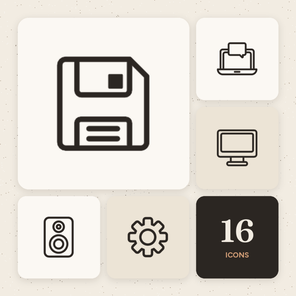Computers Outline Icons Vol. 1 cover