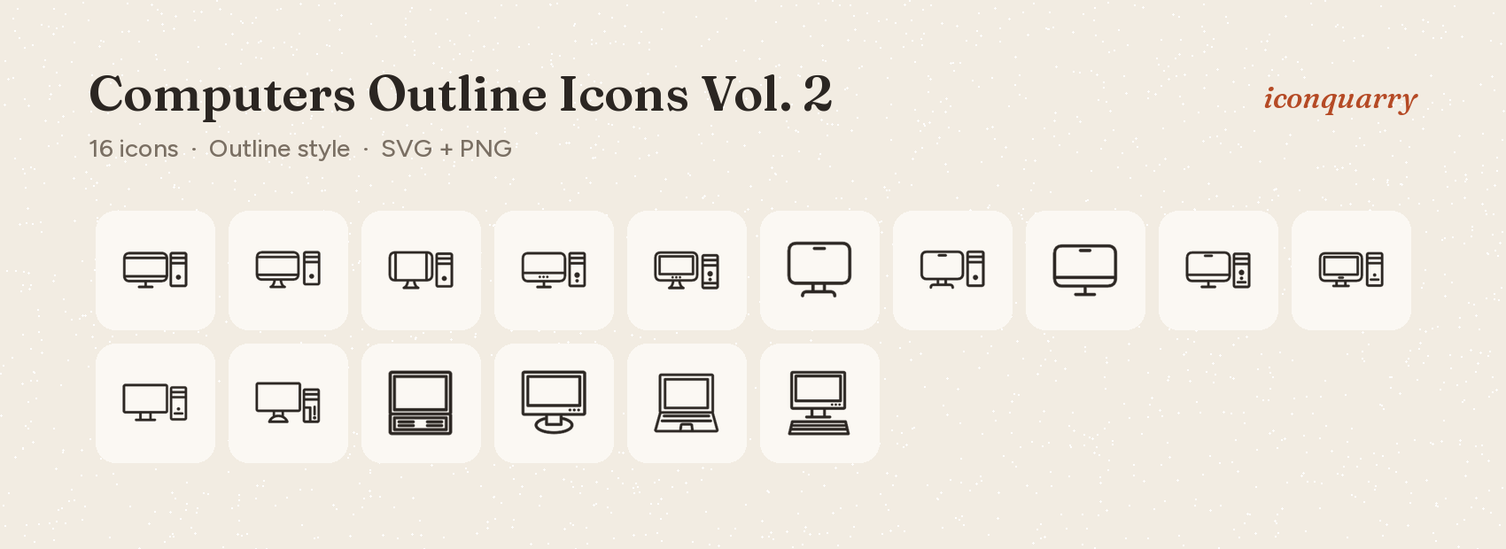 All icons in Computers Outline Icons Vol. 2
