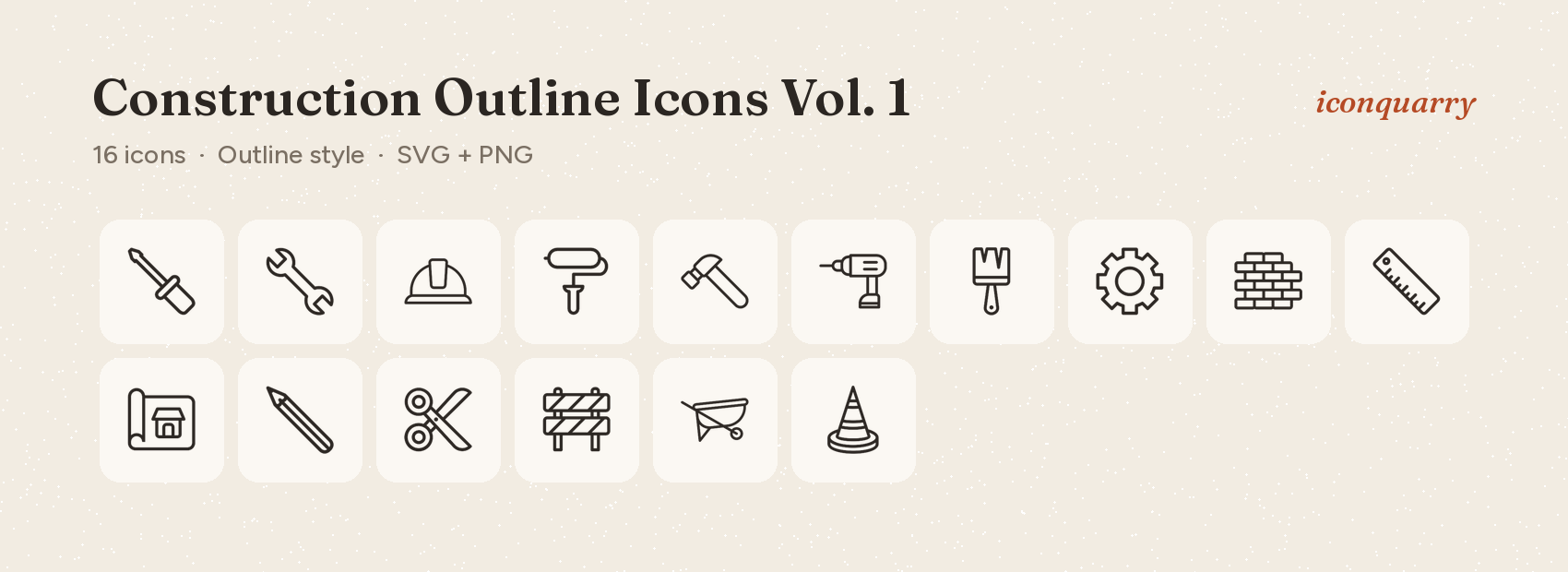 All icons in Construction Outline Icons Vol. 1