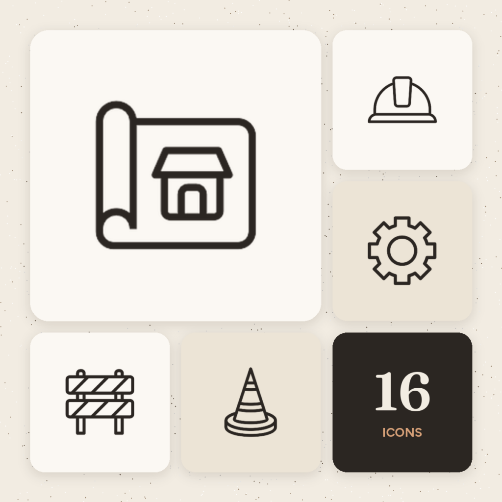 Construction Outline Icons Vol. 1 cover