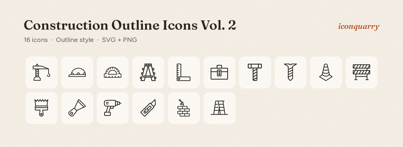 All icons in Construction Outline Icons Vol. 2