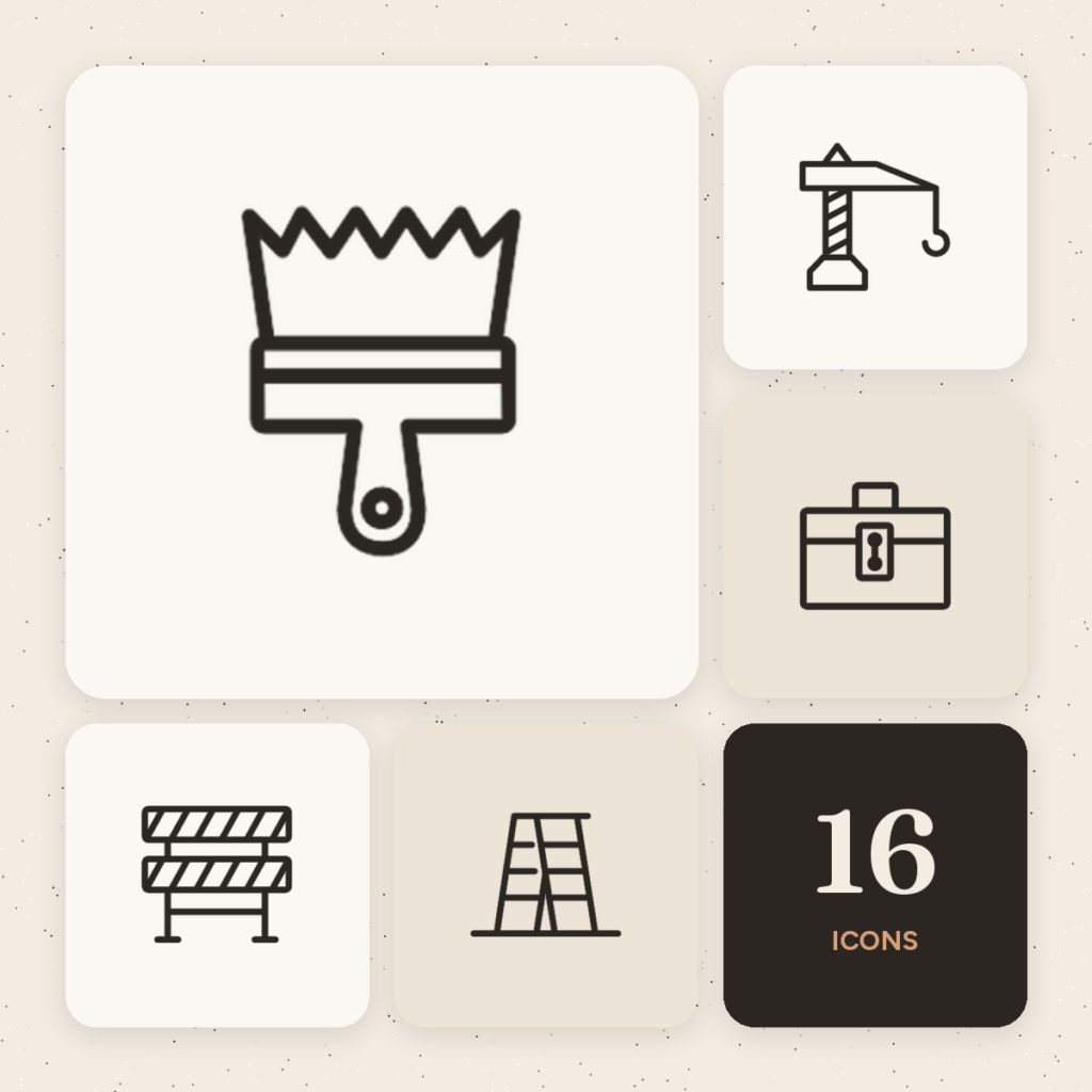 Construction Outline Icons Vol. 2 cover