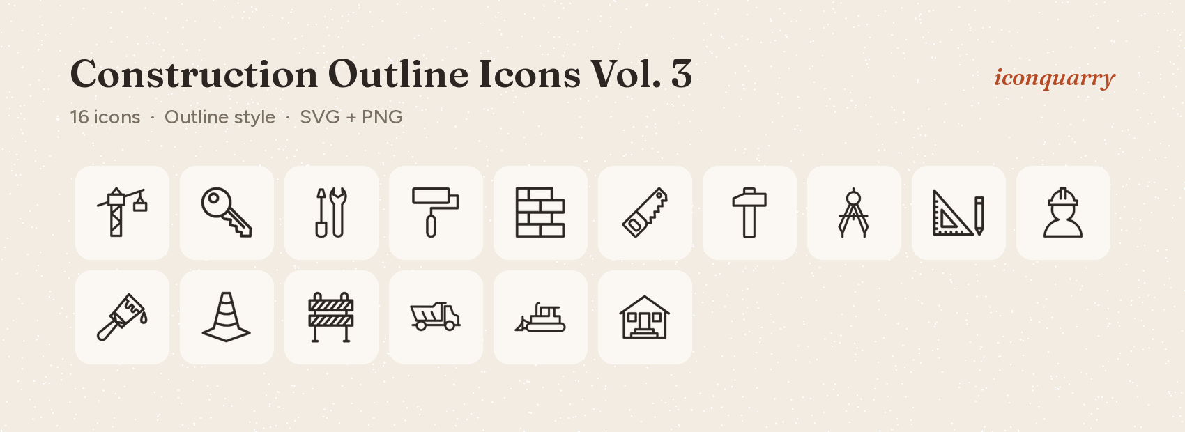 All icons in Construction Outline Icons Vol. 3