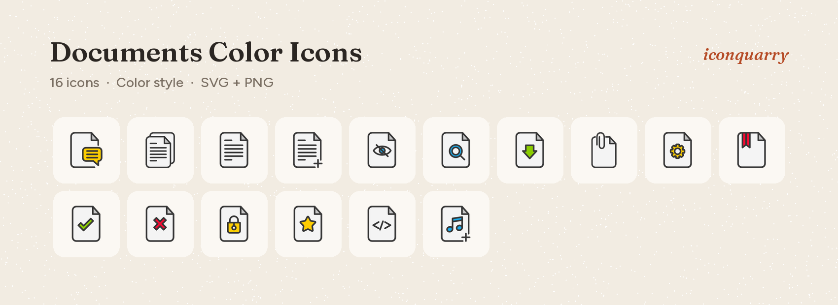 All icons in Documents Color Icons