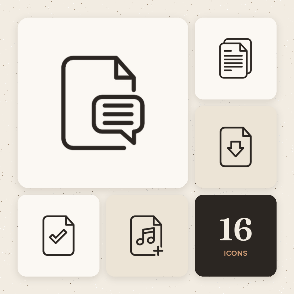 Documents Outline Icons cover