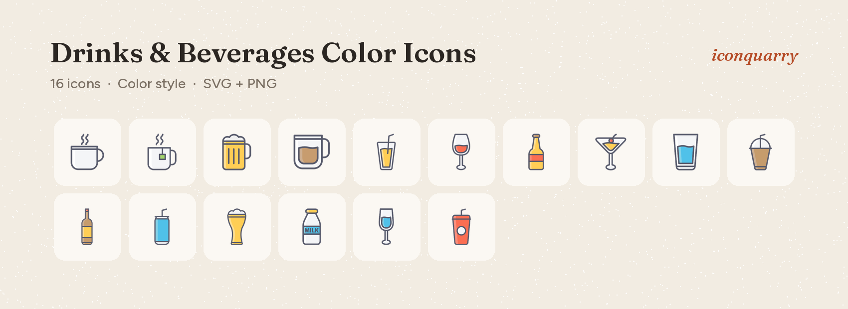 All icons in Drinks & Beverages Color Icons
