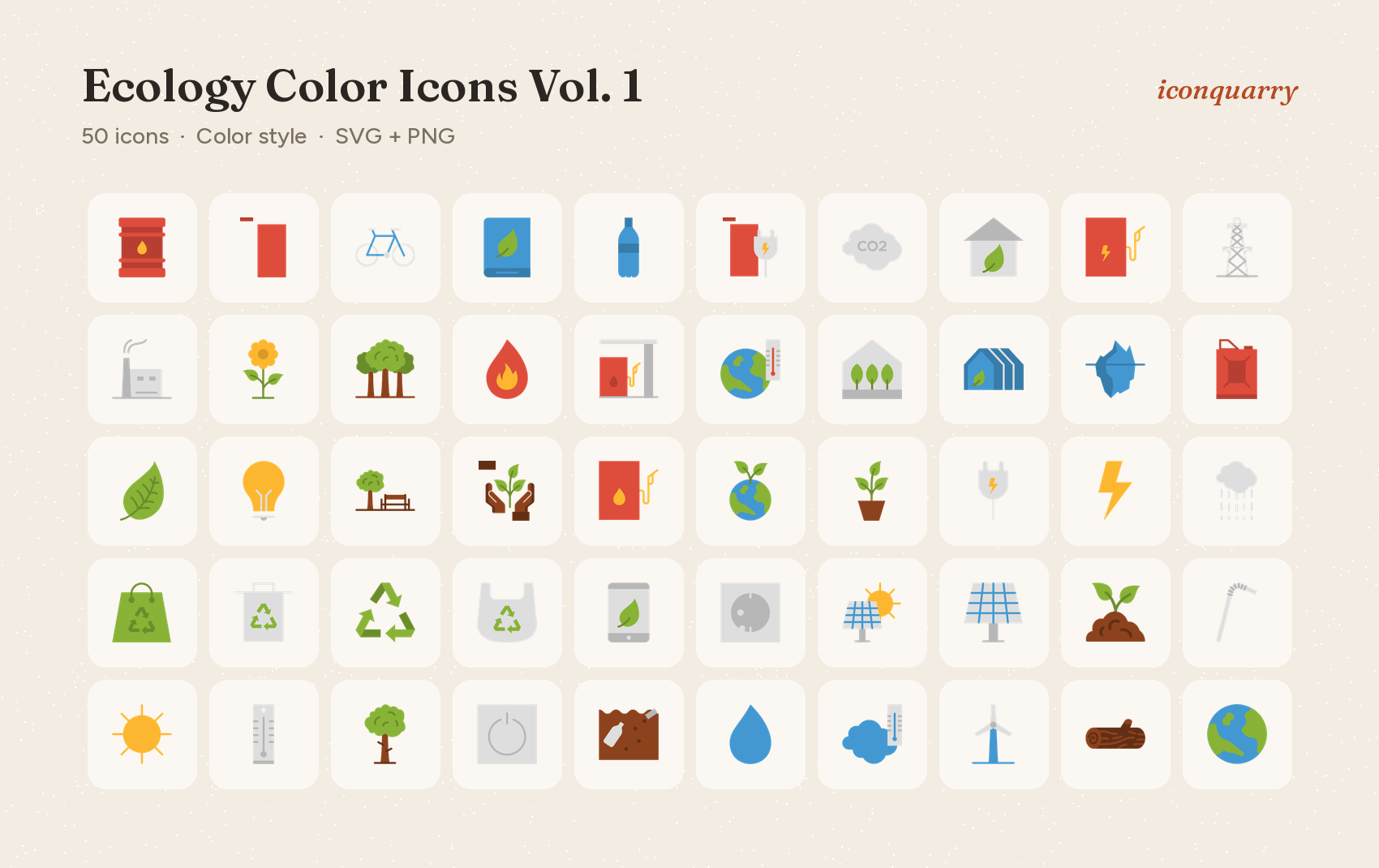 All icons in Ecology Color Icons Vol. 1