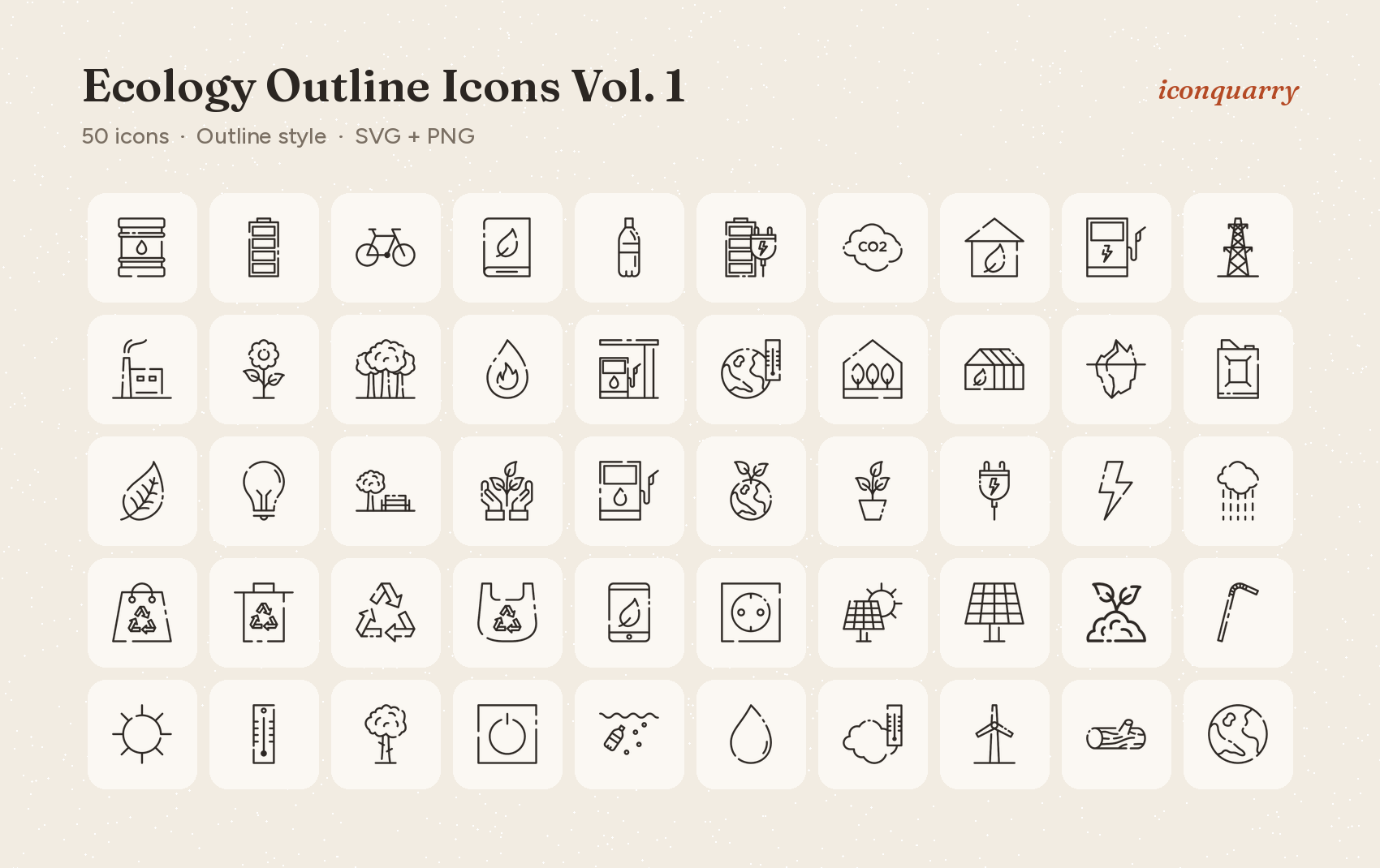 All icons in Ecology Outline Icons Vol. 1