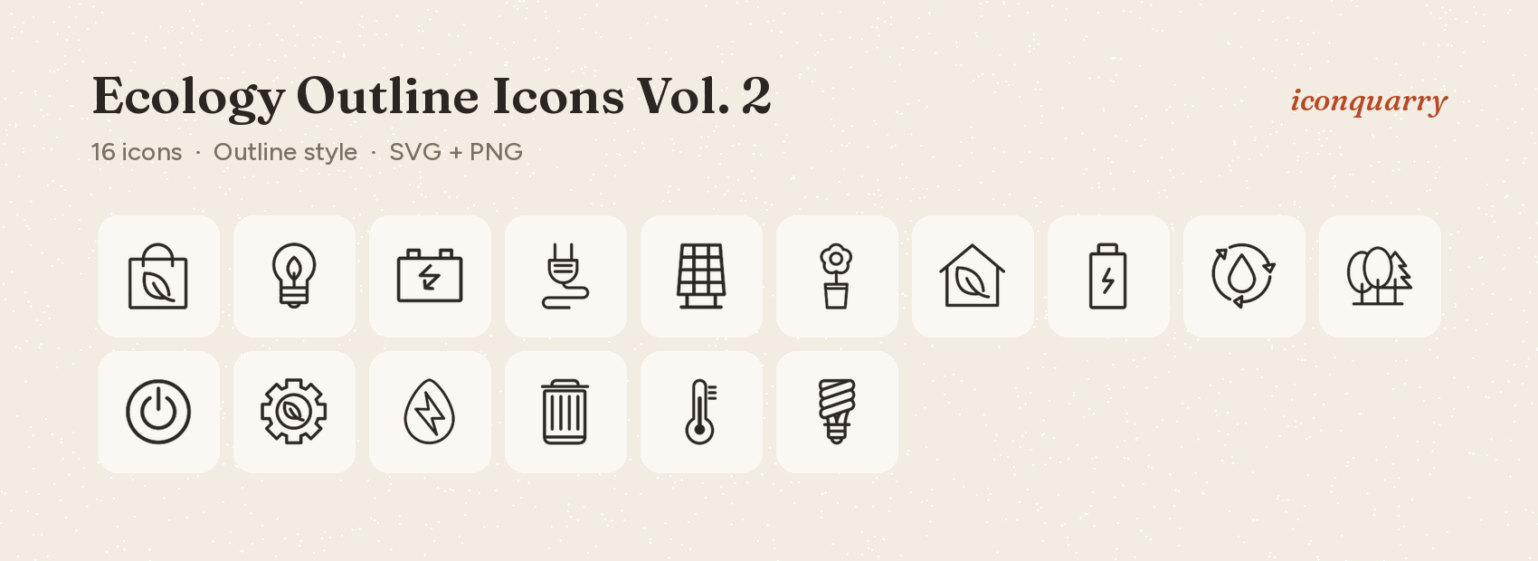 All icons in Ecology Outline Icons Vol. 2