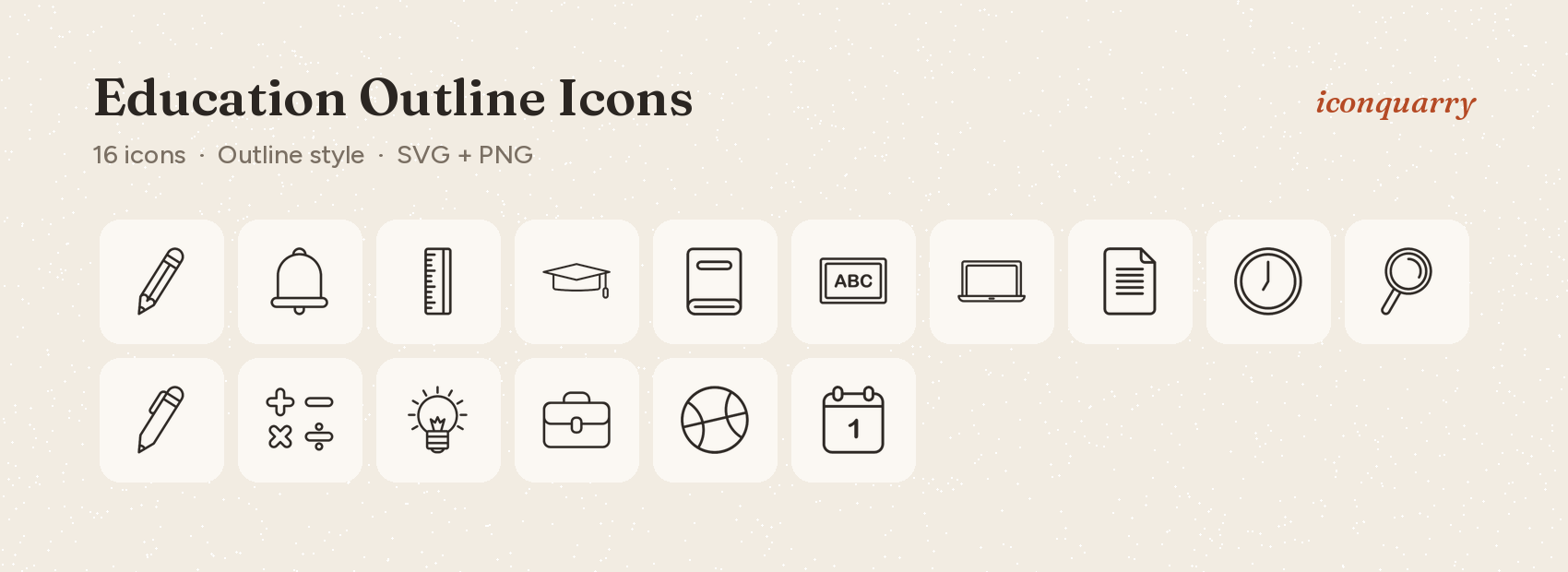 All icons in Education Outline Icons