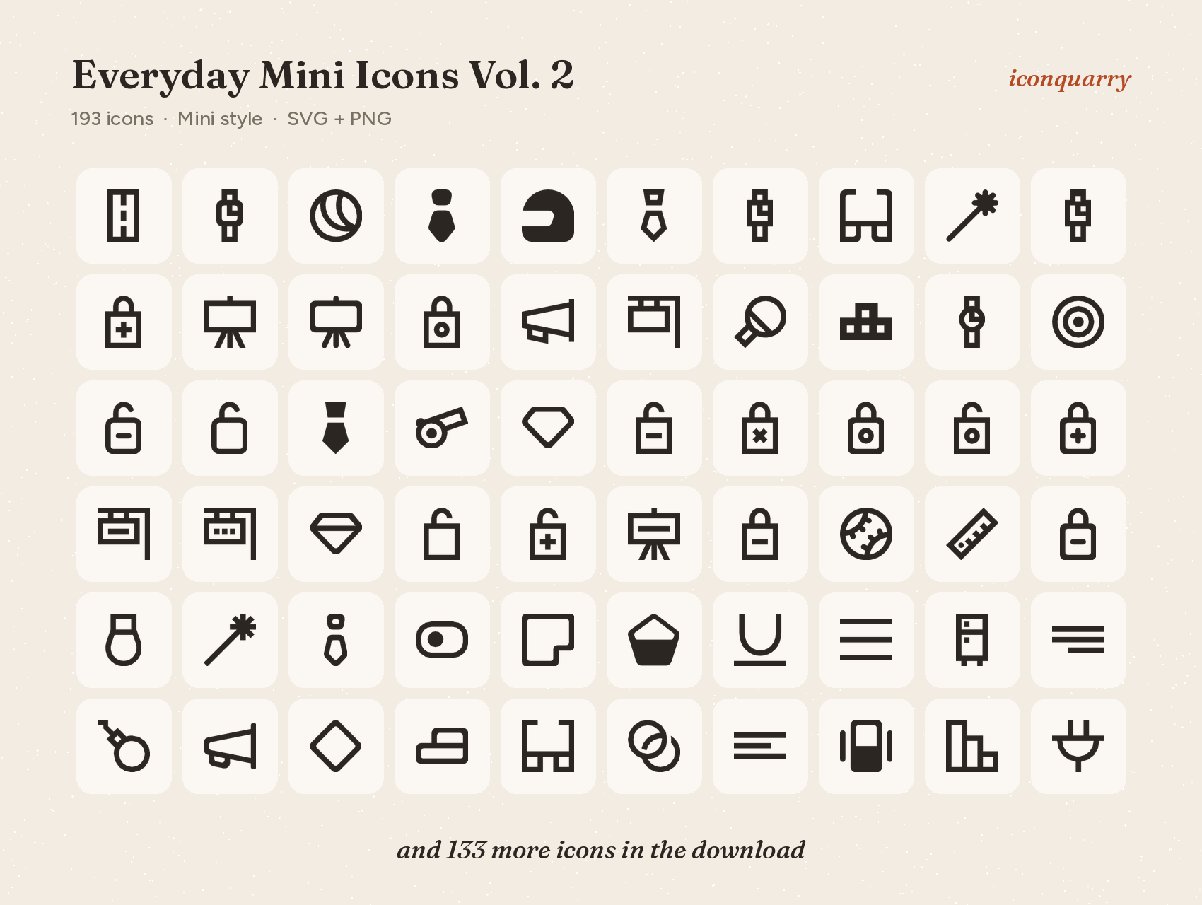 All icons in Everyday Mini Icons Vol. 2