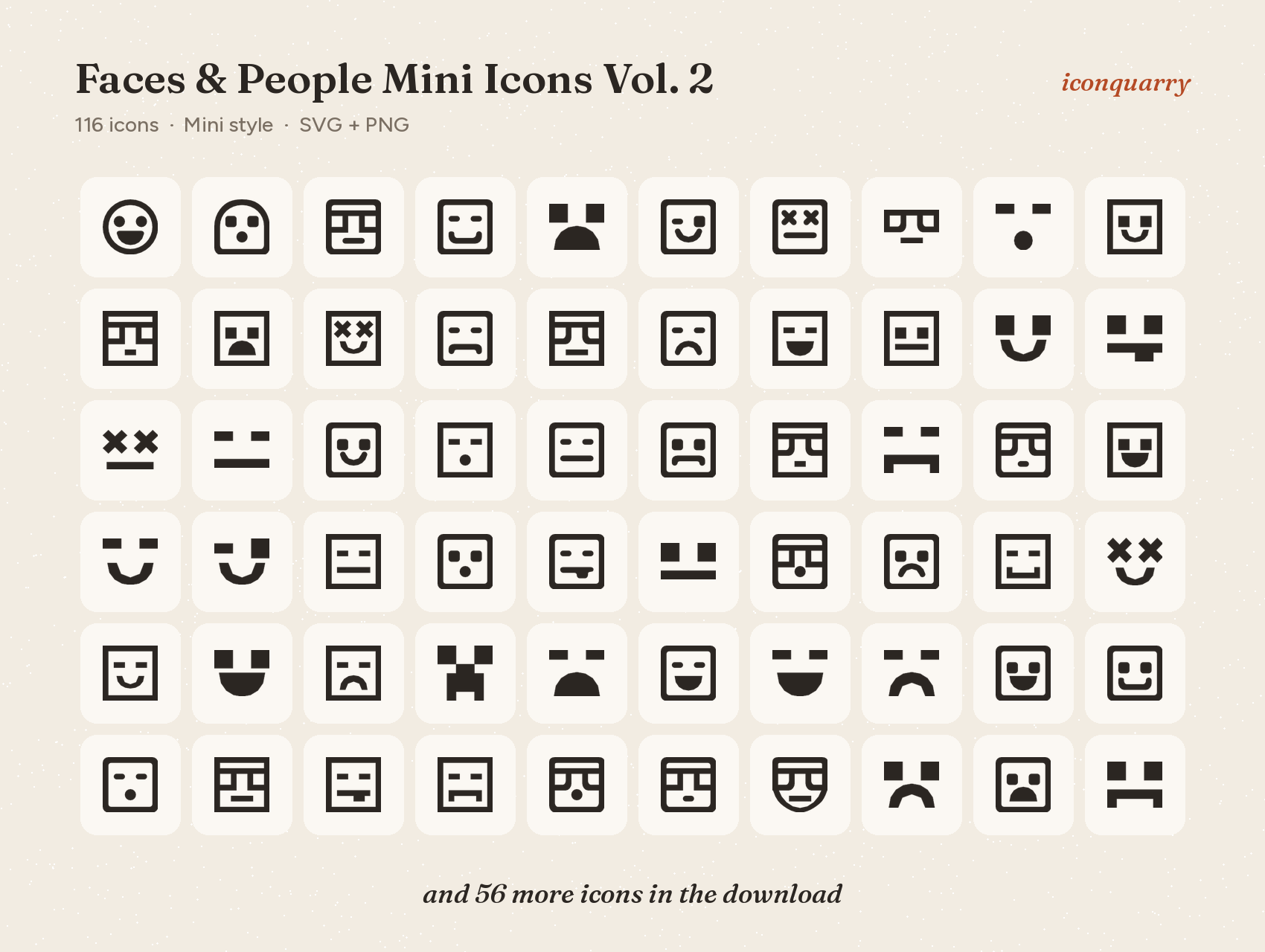 All icons in Faces & People Mini Icons Vol. 2