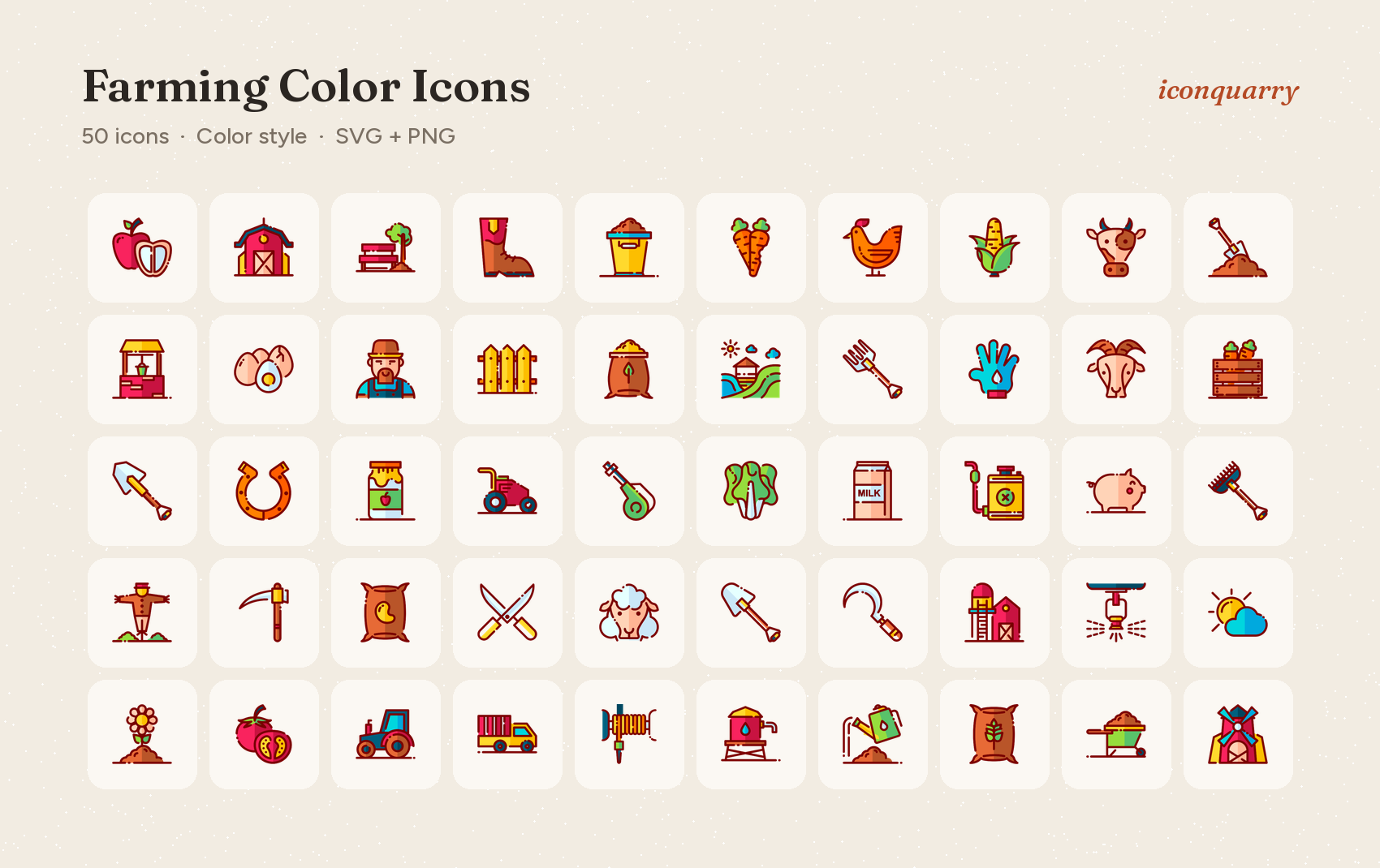 All icons in Farming Color Icons