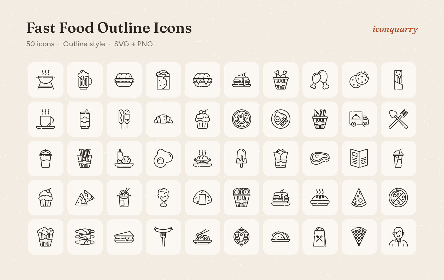 All icons in Fast Food Outline Icons