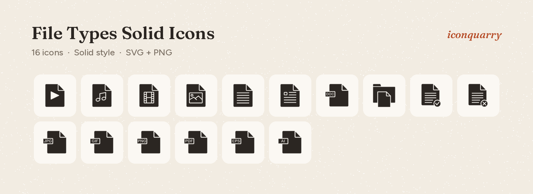 All icons in File Types Solid Icons