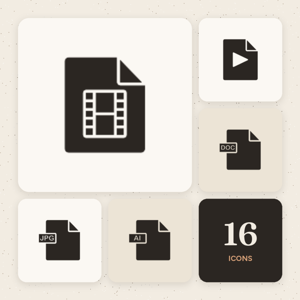 File Types Solid Icons cover