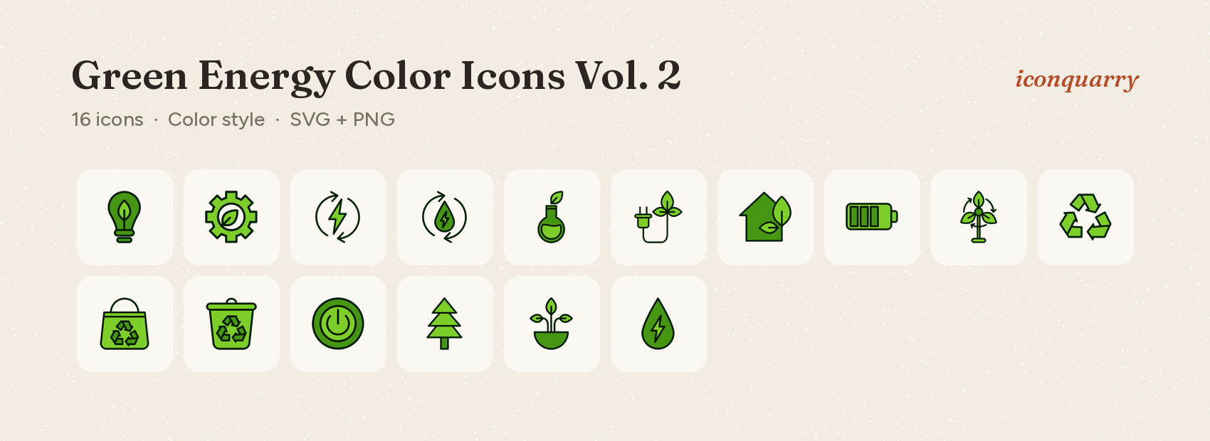 All icons in Green Energy Color Icons Vol. 2